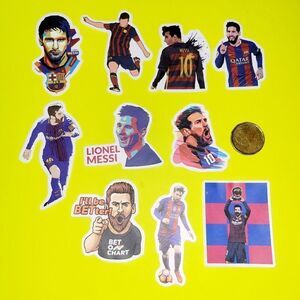 3/$20 brand new 10x waterproof Messi stickers